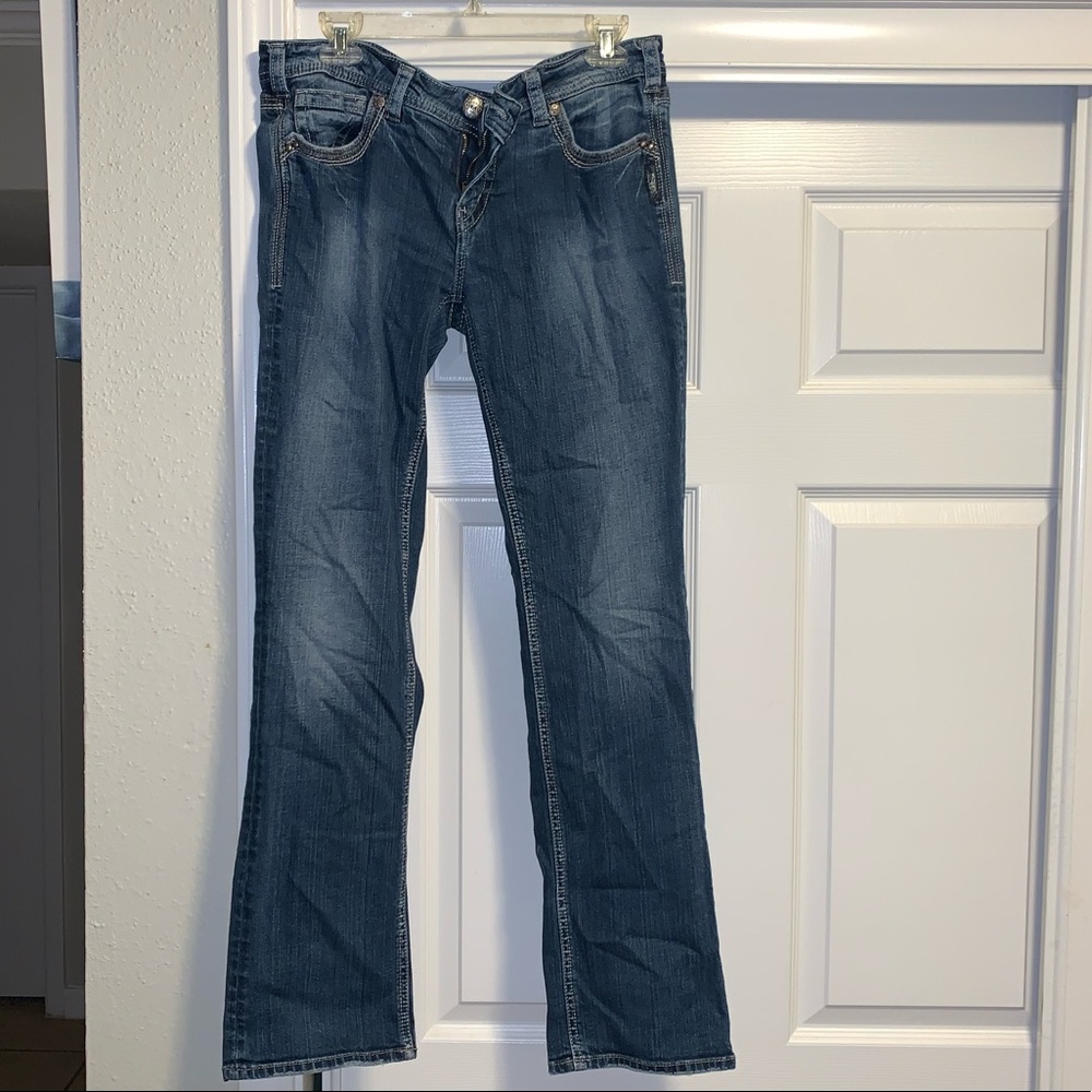 Silver Boot Cut Jeans